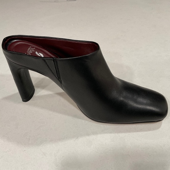 SARTO Franco Sarto Flexa Leather Slide Mules Black Size 7.5 NWOT - Picture 2 of 8